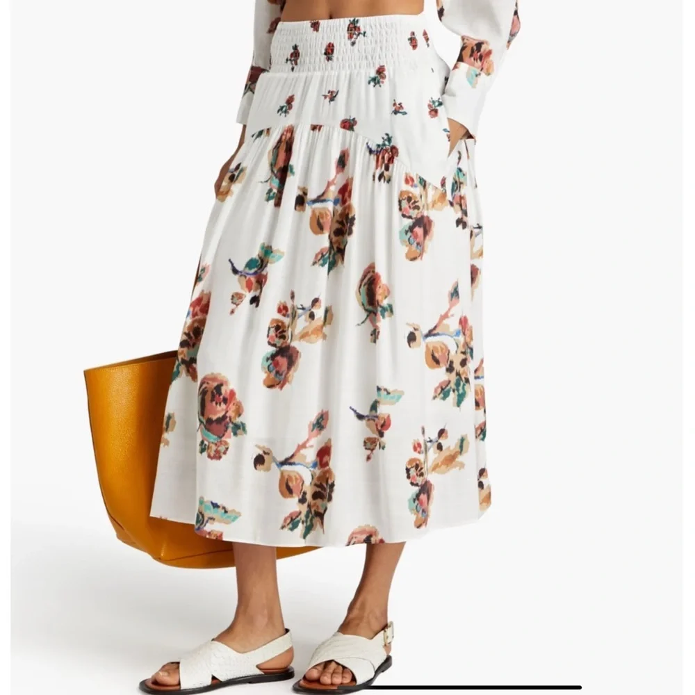 Vince Size 2X Floral A-Line Skirt Cottagecore Cottage Core Romantic Vacation